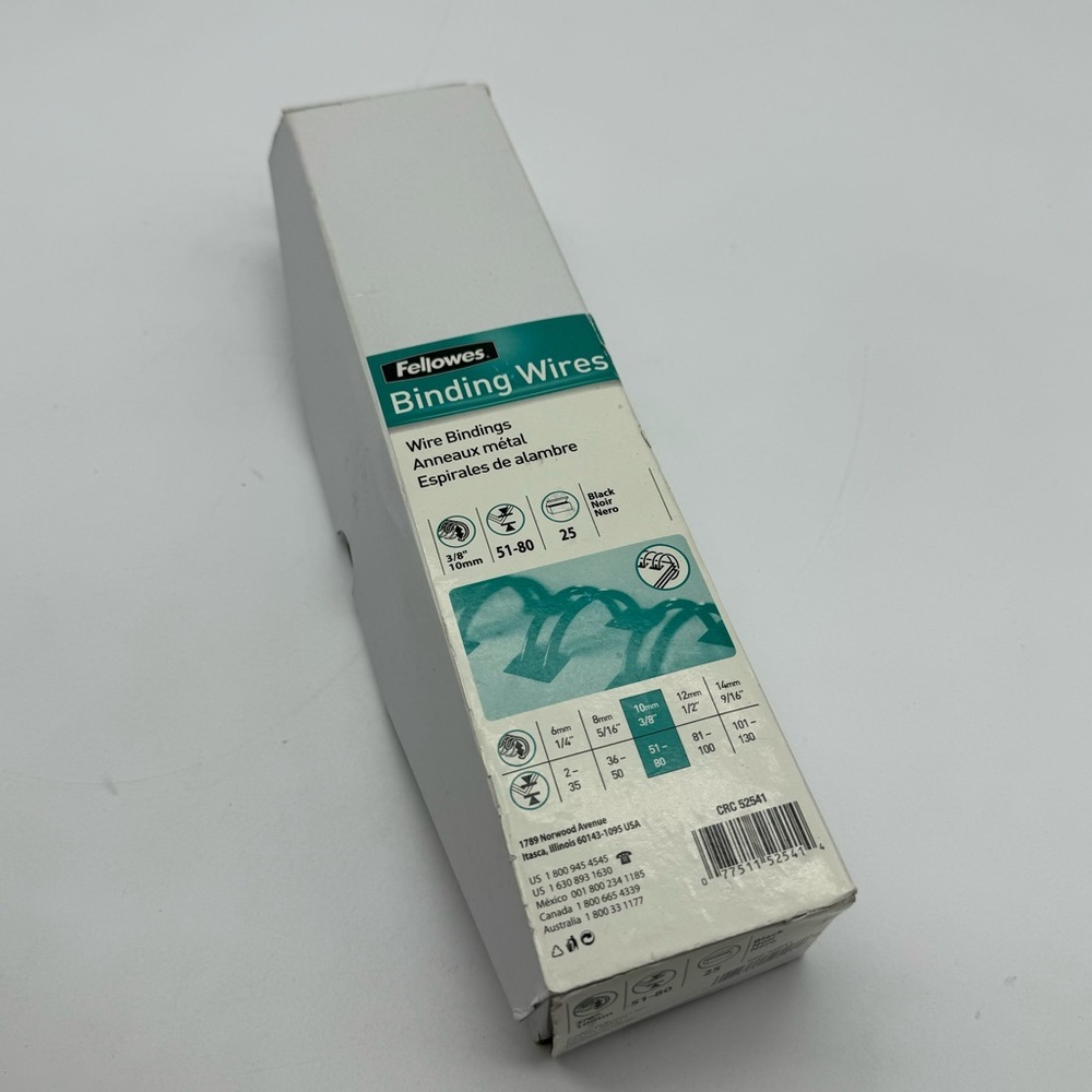Fellowes Binding Wires Black 3/8"